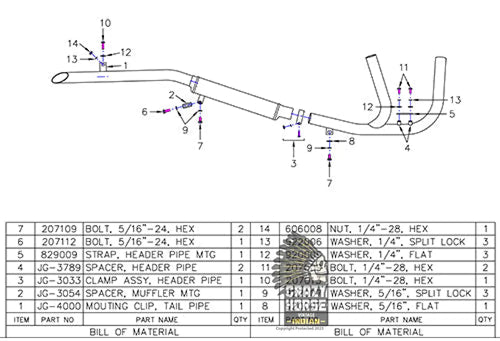 JG-3577 MUFFLER MOUNTING SET