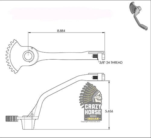 743004 12 TOOTH EASY START KICKSTARTER ARM