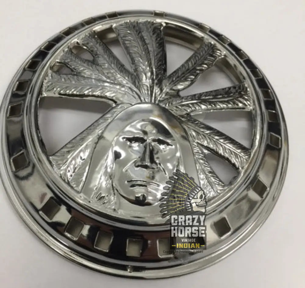 100728 CHIEF HORN FACE PRESSED CHROMED USA MADE