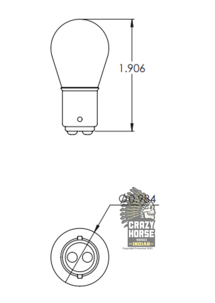 101130-12 12V GLOBE PARAPIN TAIL