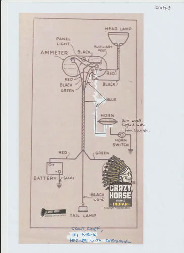 101 SCOUT WITH DASHBOARD WIRING DIAGRAM 1928-1931
