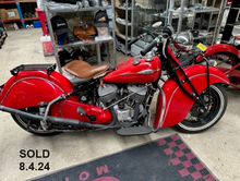 Load image into Gallery viewer, 1941 INDIAN CHIEF 1200CC 3 SPEED IN INDIAN RED