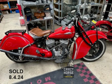 Load image into Gallery viewer, 1941 INDIAN CHIEF 1200CC 3 SPEED IN INDIAN RED