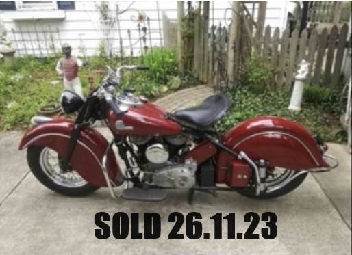 1946 Indian Chief 1200cc Red 3 Speed Matching numbers