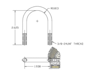 44452 5/16 UNF U BOLT 741 CRASHBAR