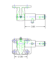Load image into Gallery viewer, 74770 40217 741 KICKER MOUNT CASTING &amp; SHAFT