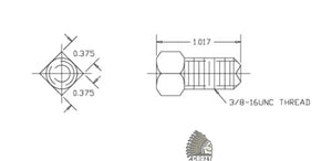 45109 SQ HEAD BOLT KICKER SHAFT