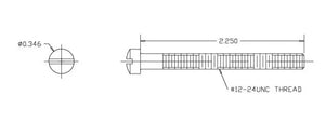 751523 SCREW, #12-24 X 2.250 Fillist