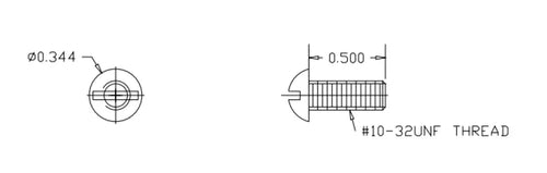 SCREW, #10-32 X 0.500(Round Head)Cad Plated
