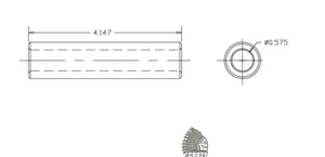 796008 HOLLOW AXLE REAR