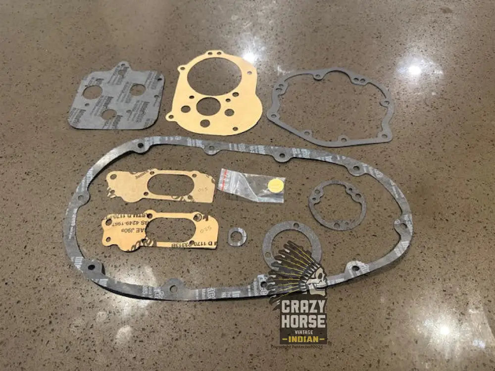 SCOUT ENGINE GASKET SET 1938-42 (no top end see Top End gasket set for your model bike)