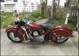 1946 Indian Chief 1200cc Red 3 Speed Matching numbers