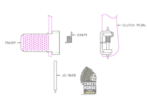 JG-2081 CLUTCH PEDAL CW SPRING