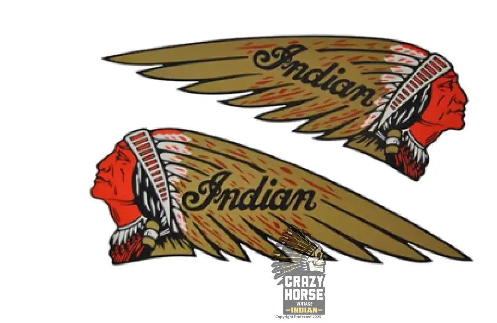 JG-2134 DECAL WARBONNET GOLD/RED WATERSLIDE