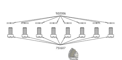 JG-2719 FOOTBOARD SCREW KIT