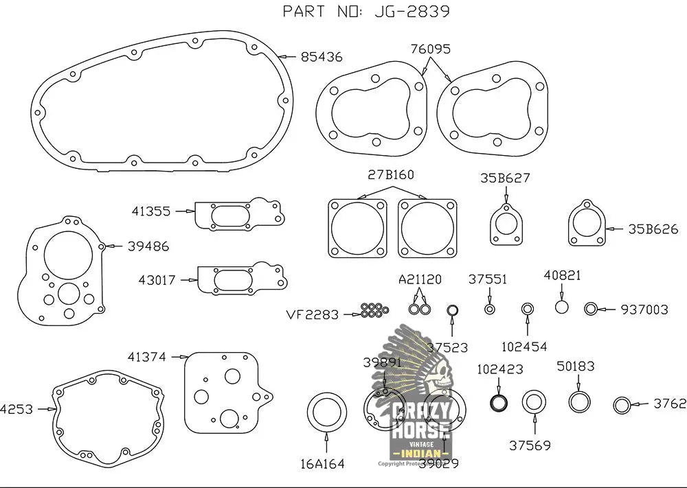 GASKET FULL SCOUT 741 JG-2839