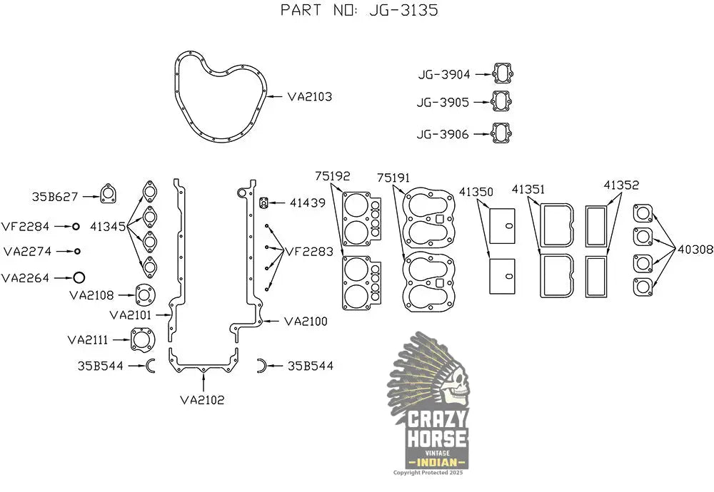 GASKET FULL ENGINE FOUR CYL JG-3135