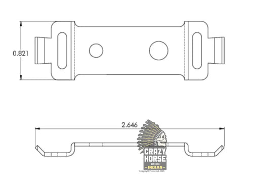 JG-2008 teardrop emblem mount (1 pc)