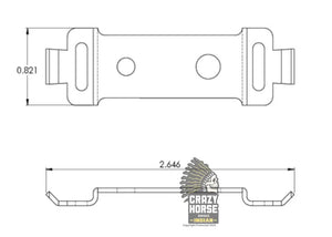 JG-2008 teardrop emblem mount (1 pc)