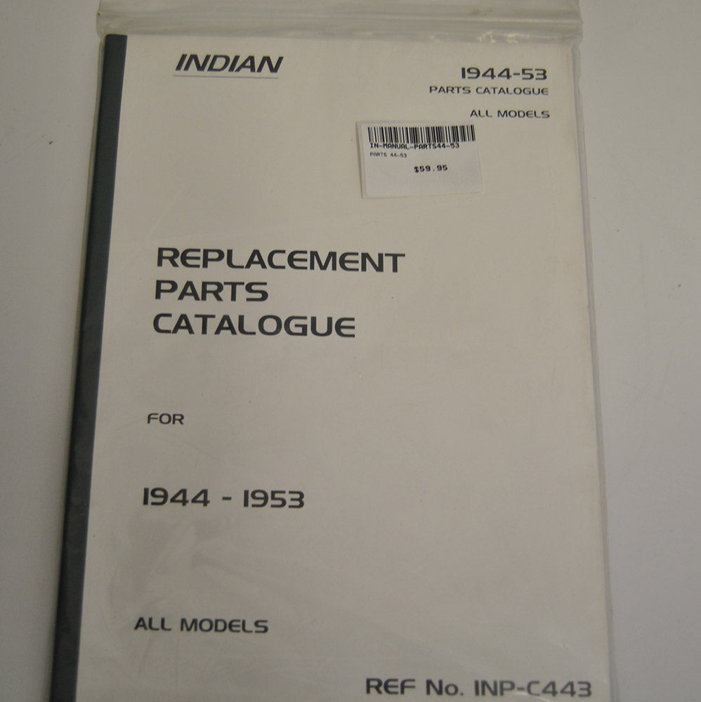 Manual Replacement Parts Catalogue 1944 to 1953