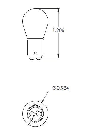 101130-12 12V GLOBE PARAPIN TAIL