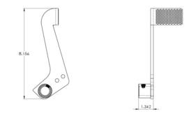 75608 Rear Brake Pedal Chief WB4D