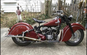 1946 Indian Chief 1200cc Red 3 Speed Matching numbers